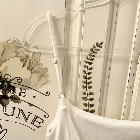 Lulus Blessed Romance Dress Women's M White Sleeveless Mermaid Maxi Button NWT - Picture 14 of 16